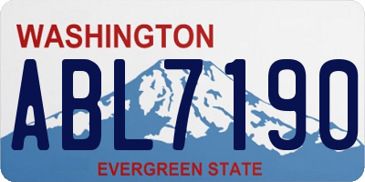 WA license plate ABL7190