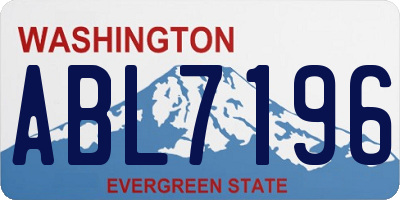 WA license plate ABL7196