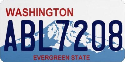 WA license plate ABL7208