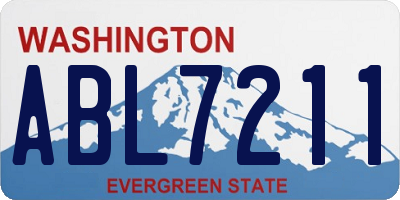 WA license plate ABL7211
