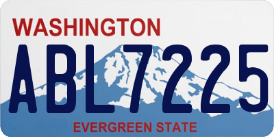 WA license plate ABL7225