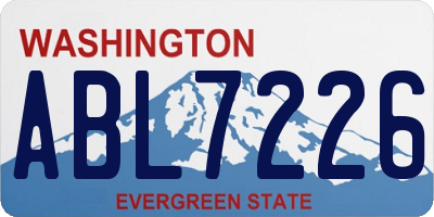 WA license plate ABL7226