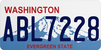 WA license plate ABL7228