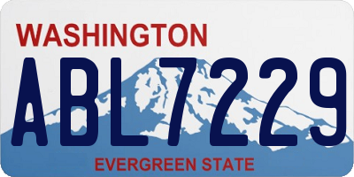 WA license plate ABL7229