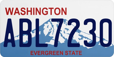 WA license plate ABL7230