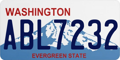 WA license plate ABL7232