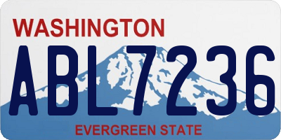 WA license plate ABL7236