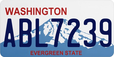 WA license plate ABL7239