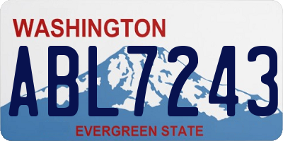 WA license plate ABL7243