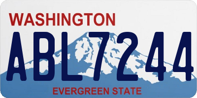 WA license plate ABL7244