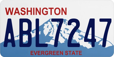 WA license plate ABL7247