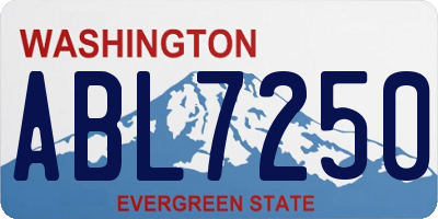 WA license plate ABL7250