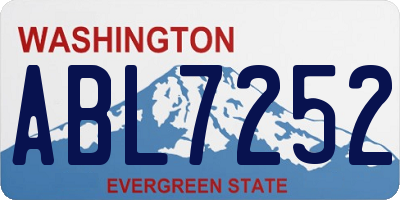 WA license plate ABL7252