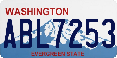WA license plate ABL7253