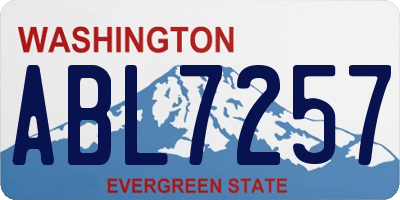 WA license plate ABL7257