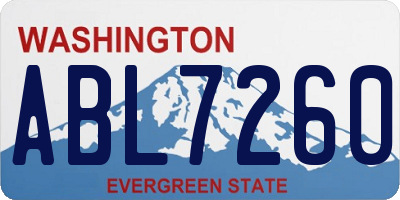 WA license plate ABL7260