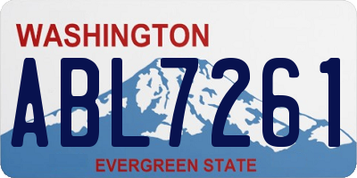 WA license plate ABL7261