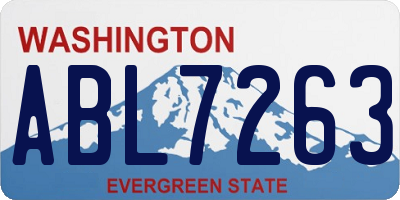 WA license plate ABL7263