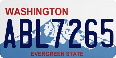 WA license plate ABL7265