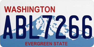 WA license plate ABL7266