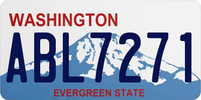 WA license plate ABL7271