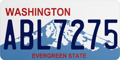 WA license plate ABL7275