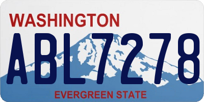 WA license plate ABL7278