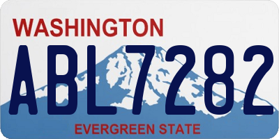 WA license plate ABL7282