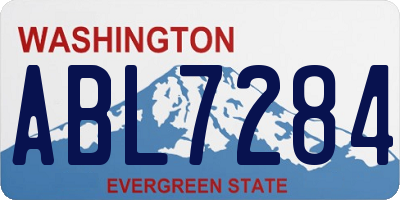 WA license plate ABL7284
