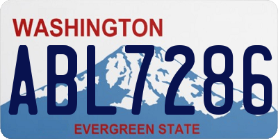 WA license plate ABL7286