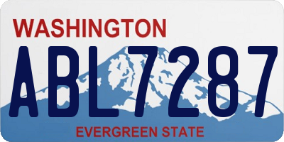 WA license plate ABL7287