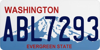 WA license plate ABL7293