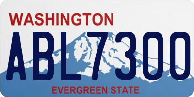 WA license plate ABL7300