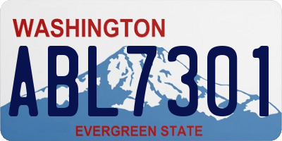 WA license plate ABL7301