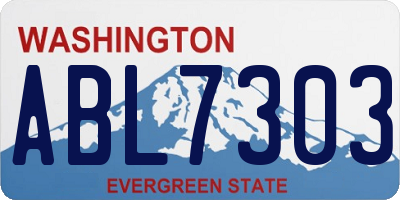 WA license plate ABL7303