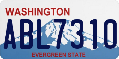 WA license plate ABL7310