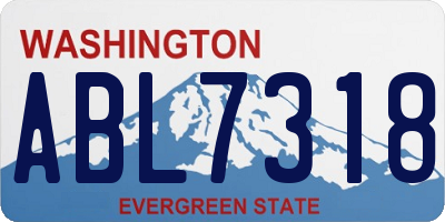 WA license plate ABL7318