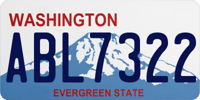 WA license plate ABL7322