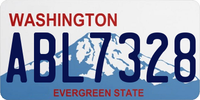 WA license plate ABL7328