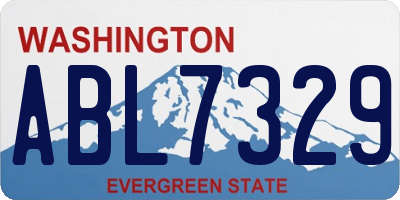 WA license plate ABL7329
