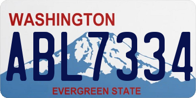 WA license plate ABL7334