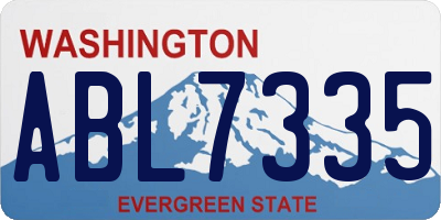 WA license plate ABL7335