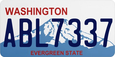 WA license plate ABL7337