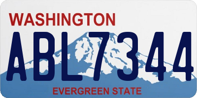 WA license plate ABL7344