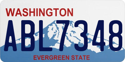 WA license plate ABL7348