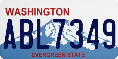 WA license plate ABL7349