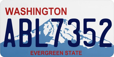 WA license plate ABL7352