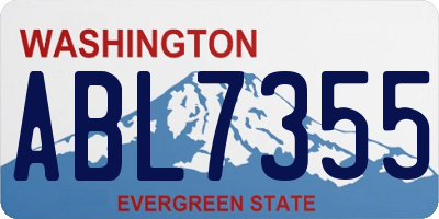 WA license plate ABL7355