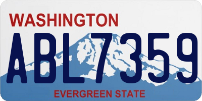 WA license plate ABL7359