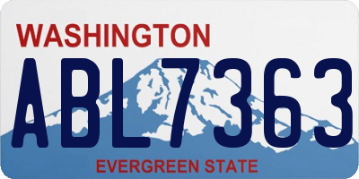 WA license plate ABL7363